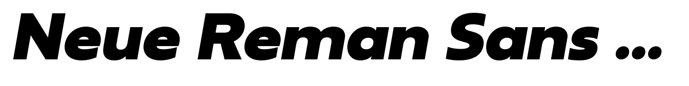 Neue Reman Sans Heavy Semi Expanded Italic